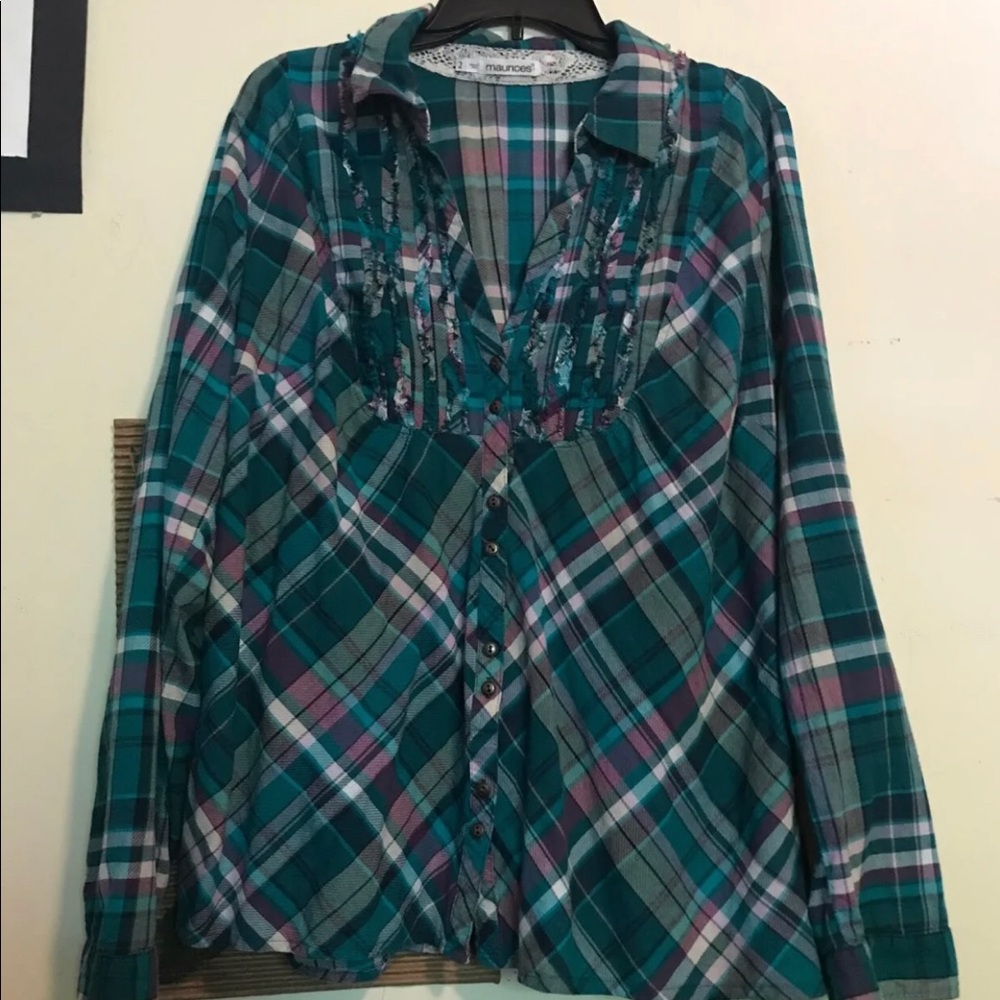 Maurice’s Plaid Button Down Top